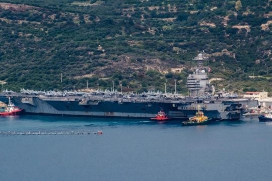 Στη Σούδα ξανά το αεροπλανοφόρο Gerald Ford μετά από σχεδόν έναν μήνα